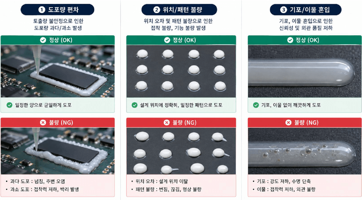 산업용 디스펜서란? 정량 토출보다 중요한 정밀 토출 기술과 AI 디스펜싱